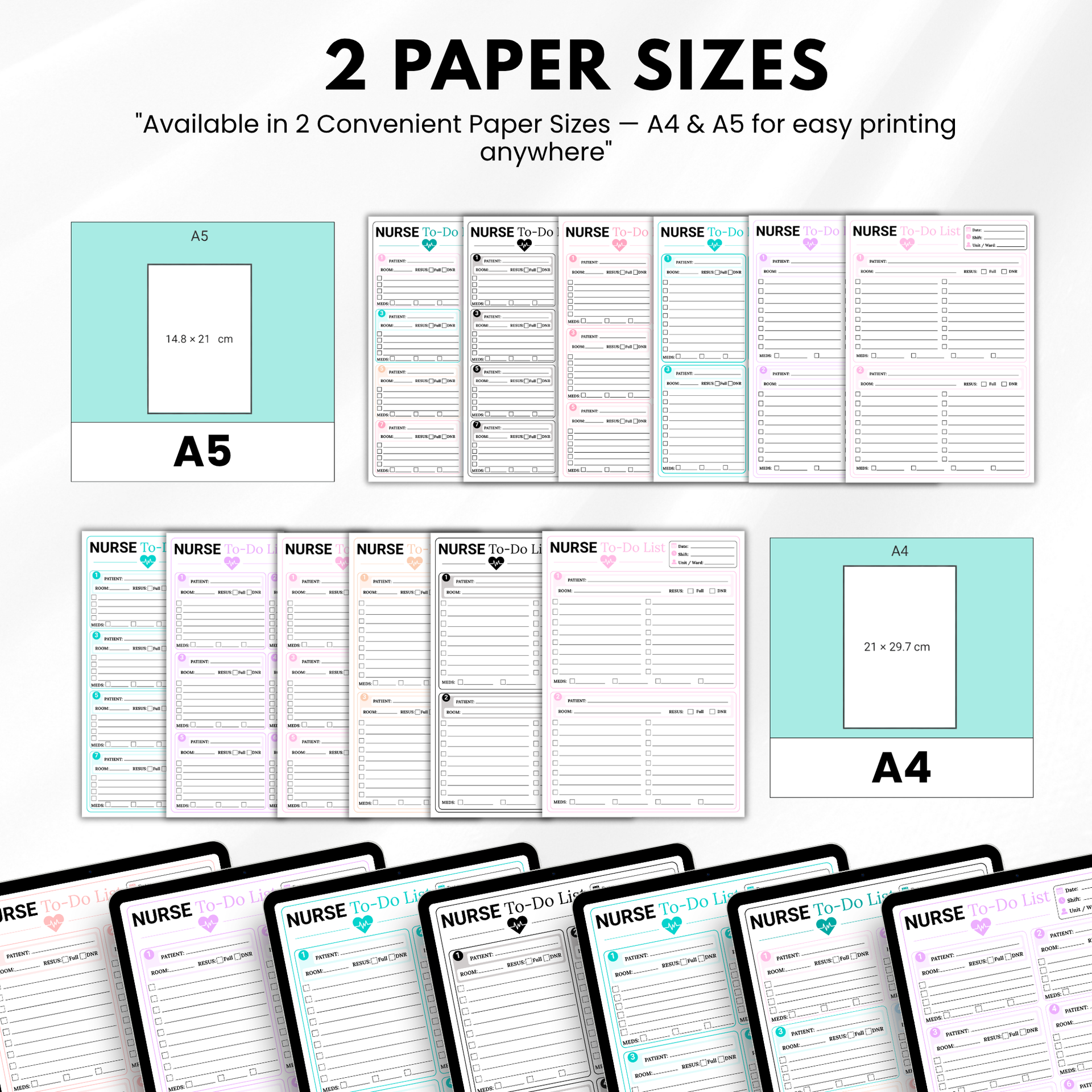 Nurse to Do List Printable, Nurse Report Sheet, Nursing Student Planner, Shift Report Template, Patient Care Organizer, RN Brain Sheet PDF