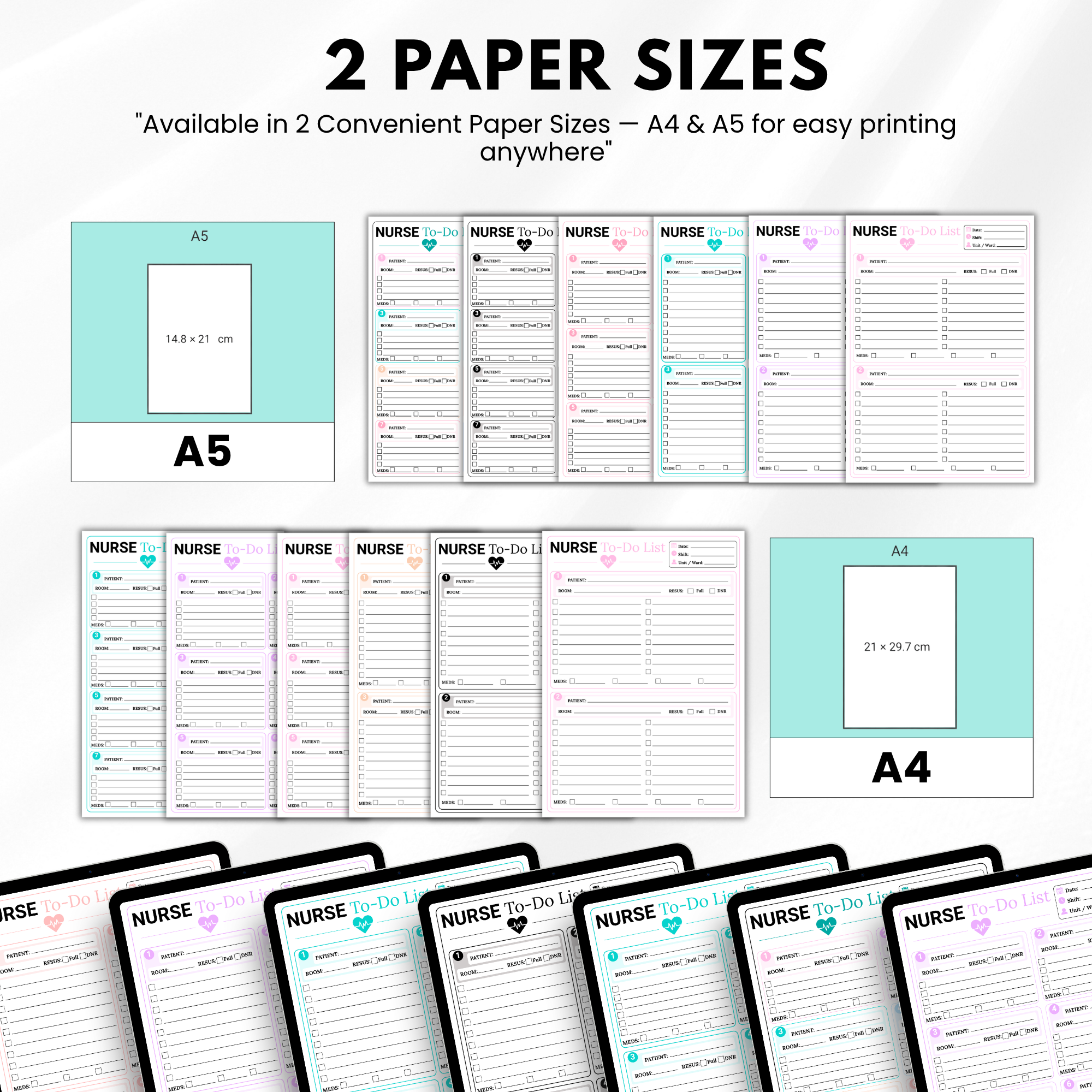 Nurse to Do List Printable, Nurse Report Sheet, Nursing Student Planner, Shift Report Template, Patient Care Organizer, RN Brain Sheet PDF