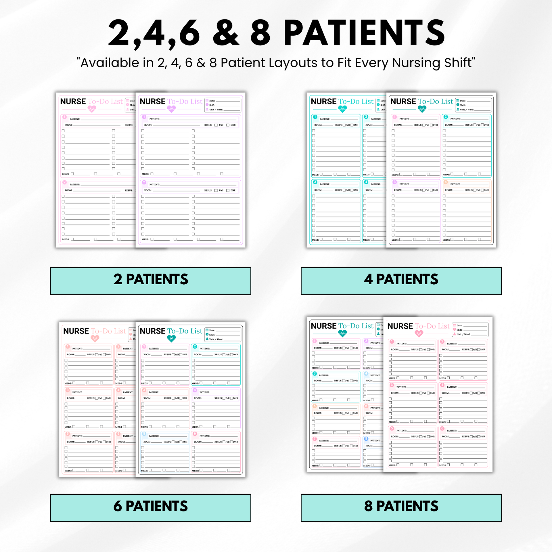 Nurse to Do List Printable, Nurse Report Sheet, Nursing Student Planner, Shift Report Template, Patient Care Organizer, RN Brain Sheet PDF