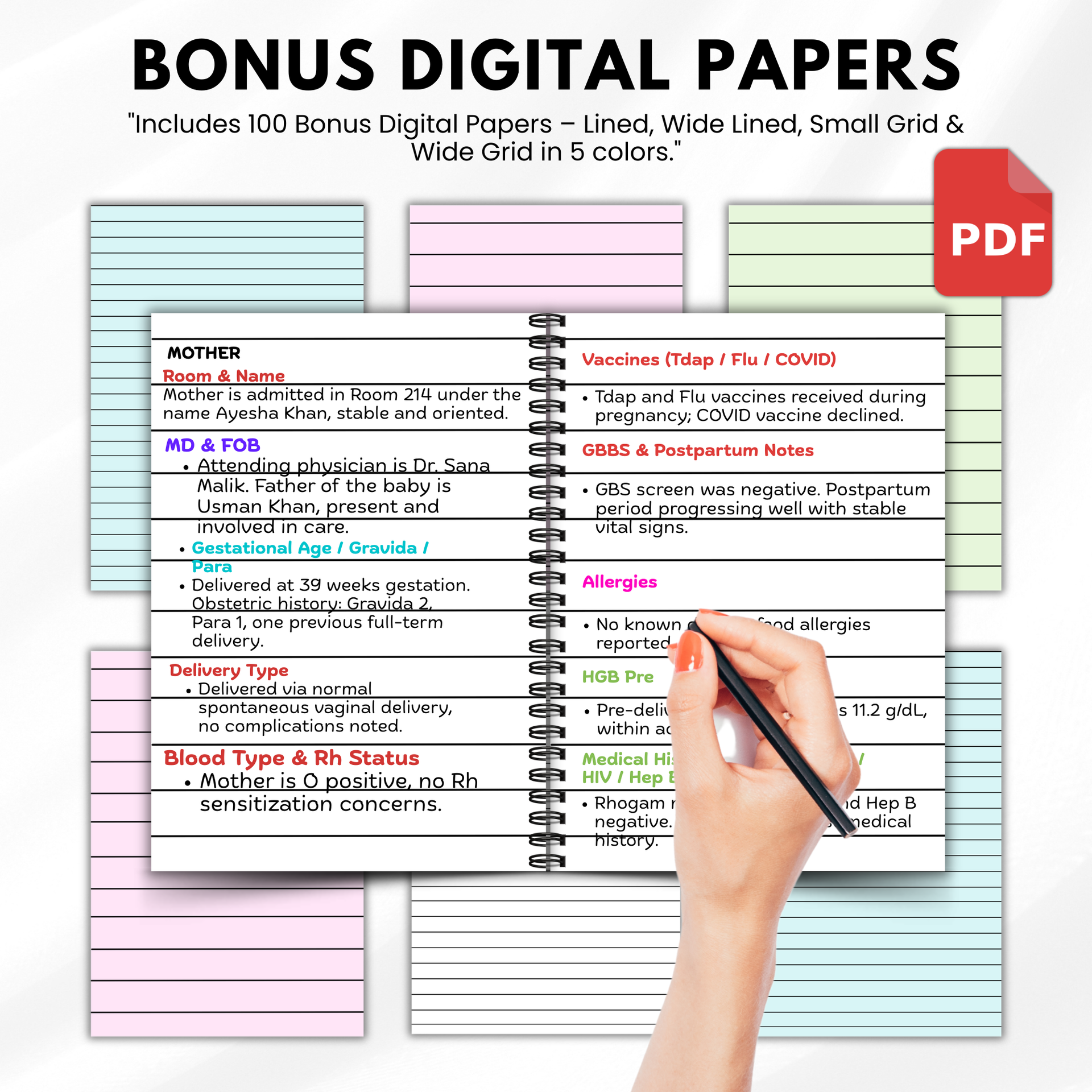 Nurse to Do List Printable, Nurse Report Sheet, Nursing Student Planner, Shift Report Template, Patient Care Organizer, RN Brain Sheet PDF