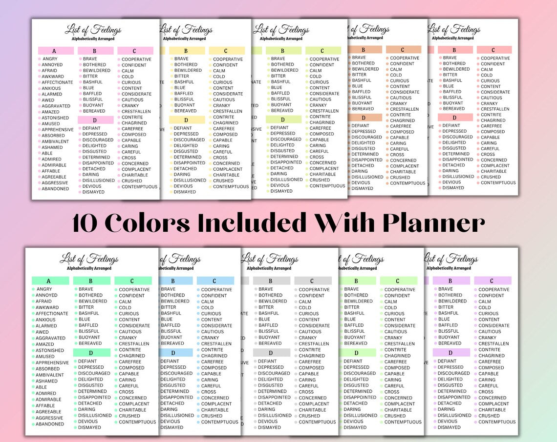 Therapy Journal | Therapy Worksheet | Printable & Editable | Instant Download | Therapy Notes | DBT Journal | 38 Pages and 10 colours