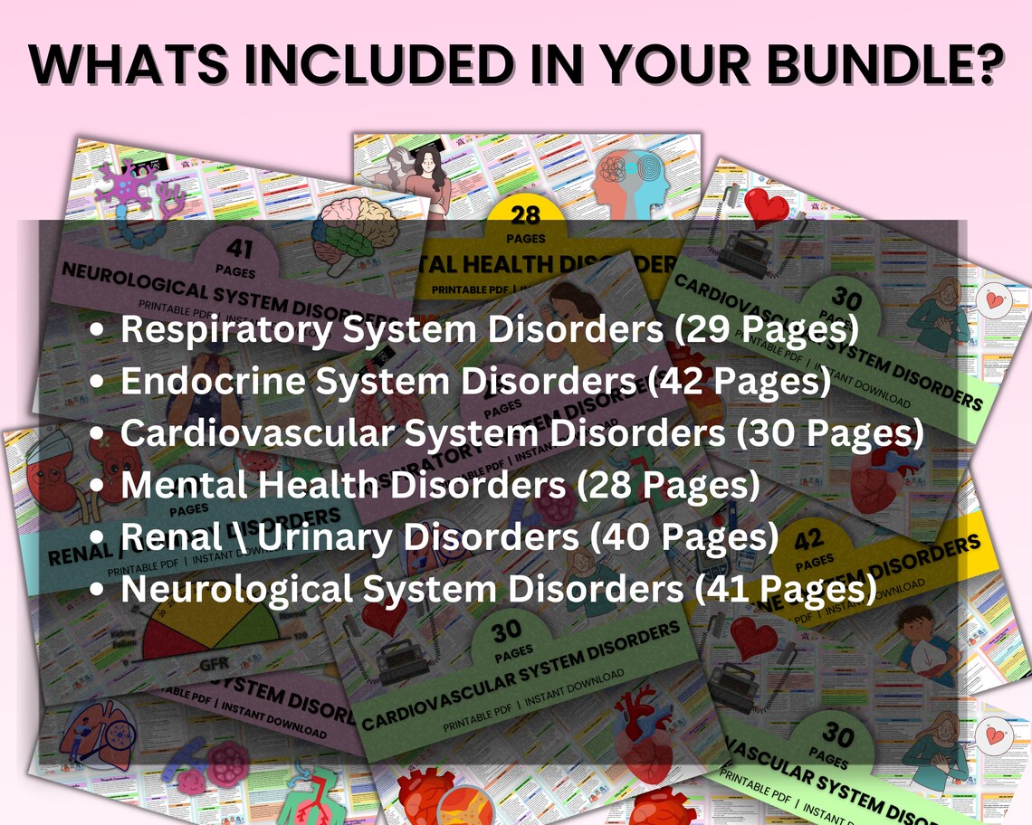 The Ultimate Disorder Bundle 219 Page | Cardiovascular | Mental Health | Urinary | Respiratory | Endocrine | Neurological | Instant Download