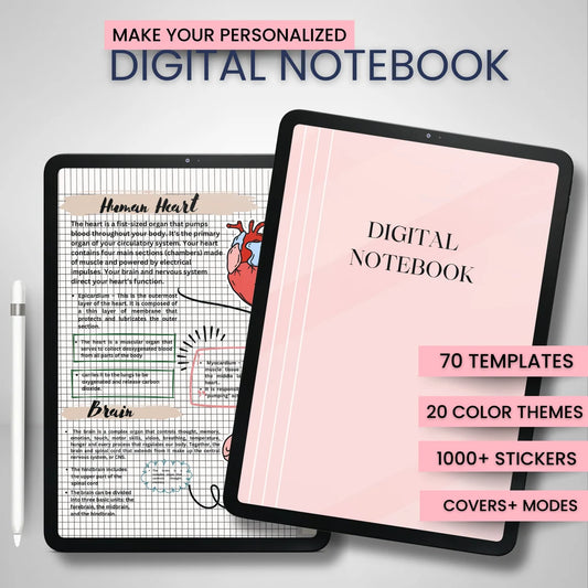 Digital Notebook – Hyperlinked Notebook (Digital Stickers)