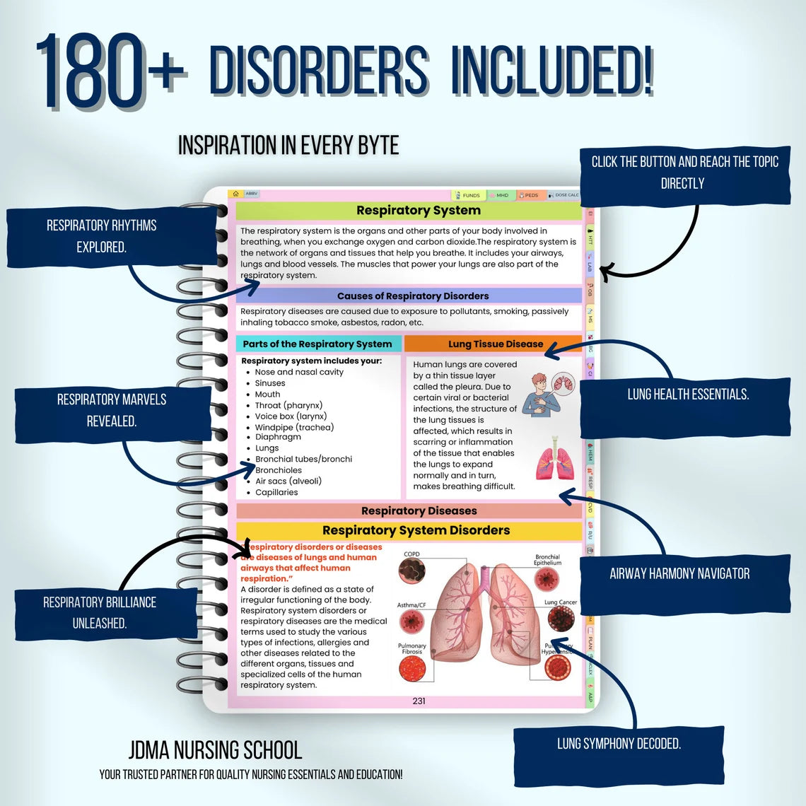 Nursing Mastery Bundle 326+pages – Nursing School Book (Printable PDF)