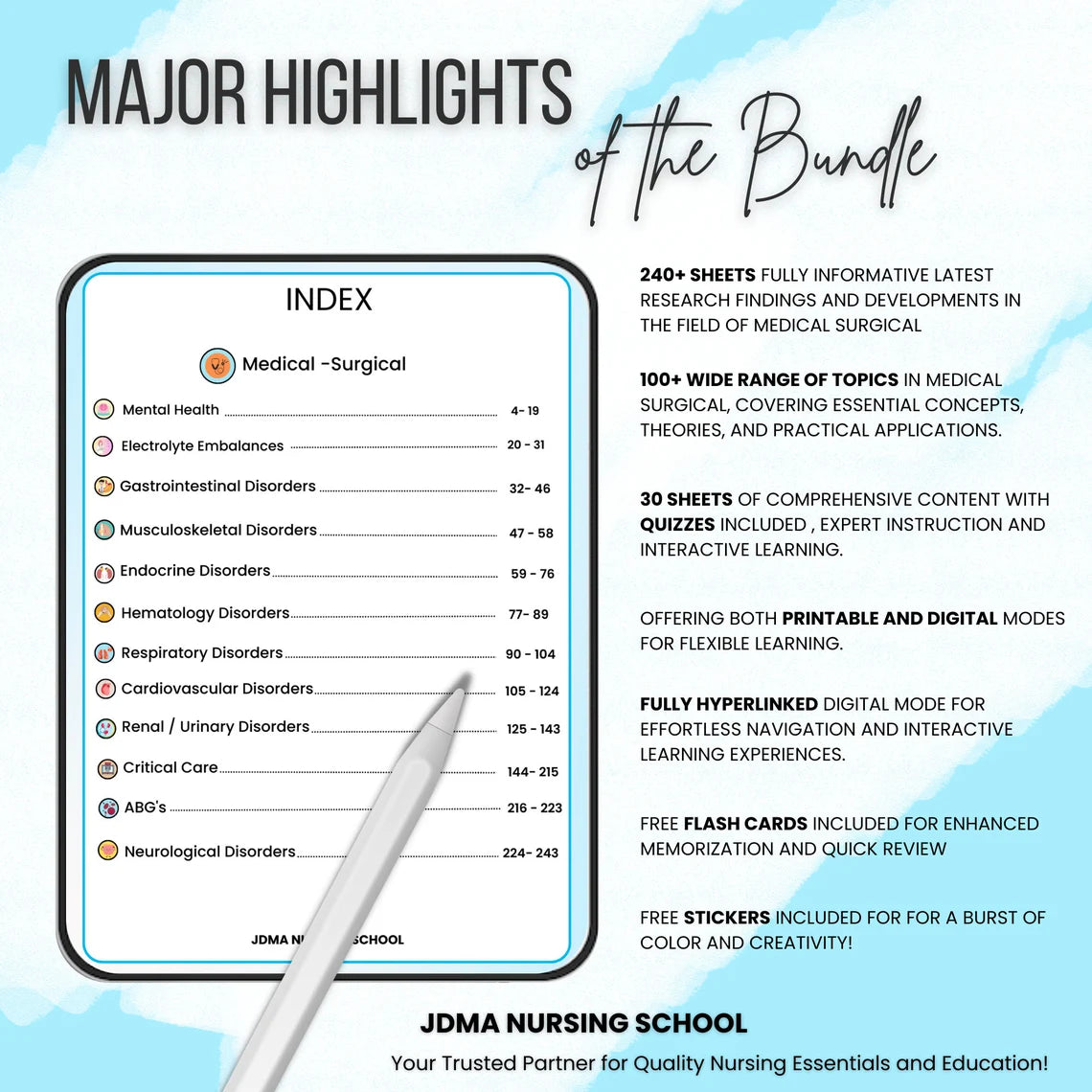 Medical Surgical Bundle fully Hyperlinked With Audio Book | Updated 25-26 | Med Surg Notes | Nursing Study Guide | Med-Surg | Nursing School