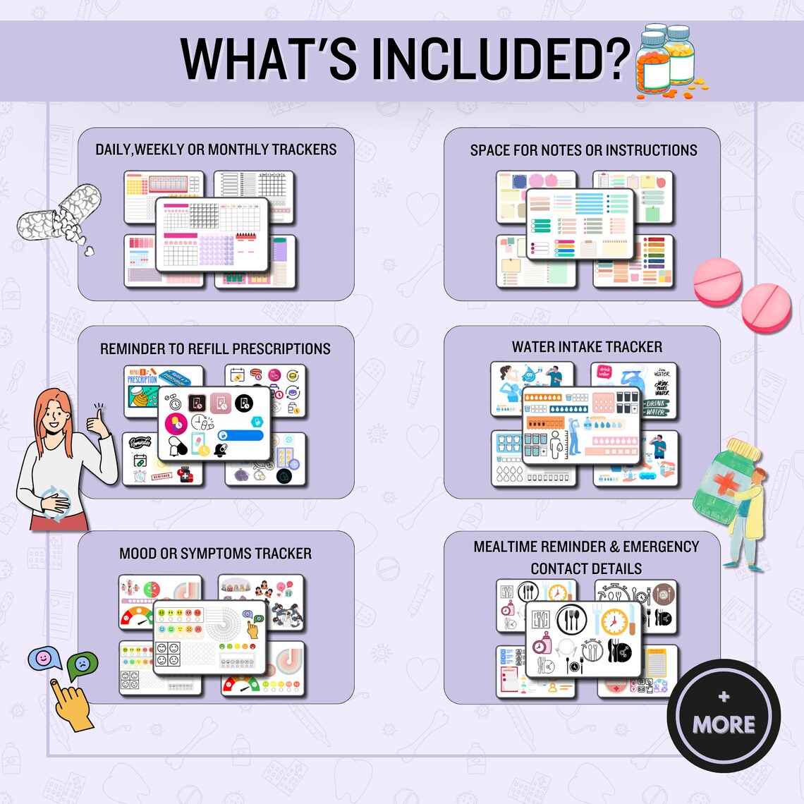 Medical Tracking Stickers – 300+ Health & Symptom Trackers