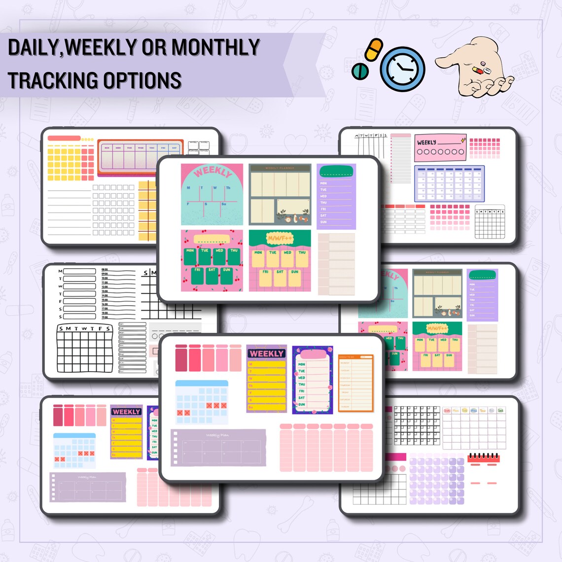 Medical Tracking Stickers – 300+ Health & Symptom Trackers