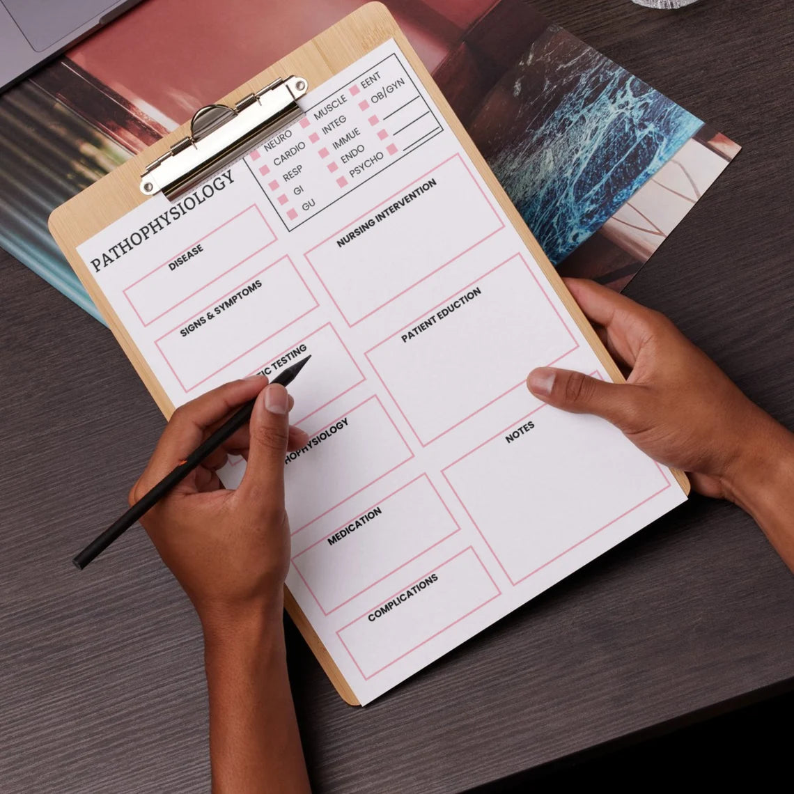 Pathophysiology Template Bundle 100+pages | Free Medical Stickers | Pathophysiology Nurse Study | Portrait & Landscape | Nursing Study Guide