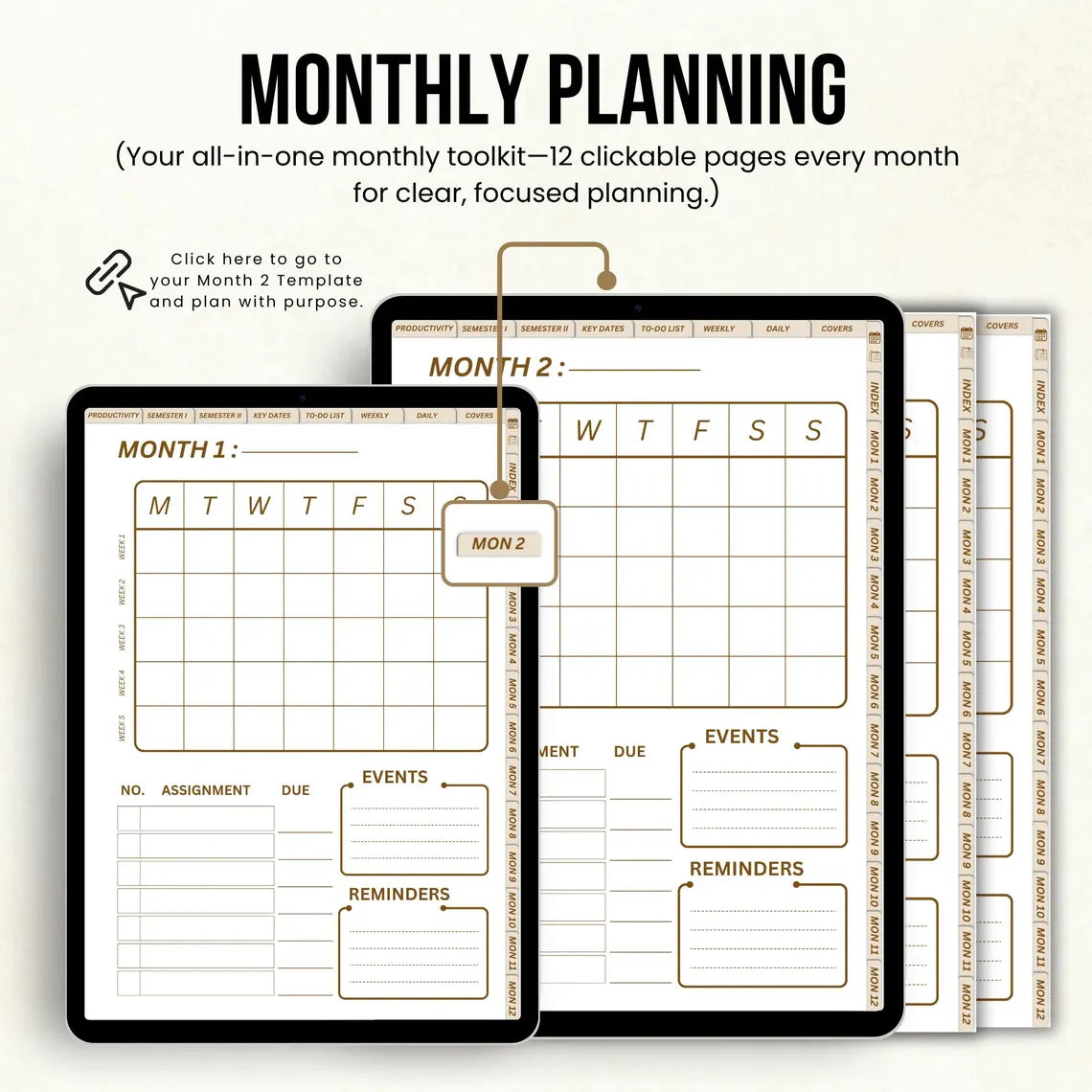 575+ Digital Student Planner Fully Hyperlinked, Planner Pages, Planner For Busy Students, Aesthetic Student Planner, Study Planner PDF