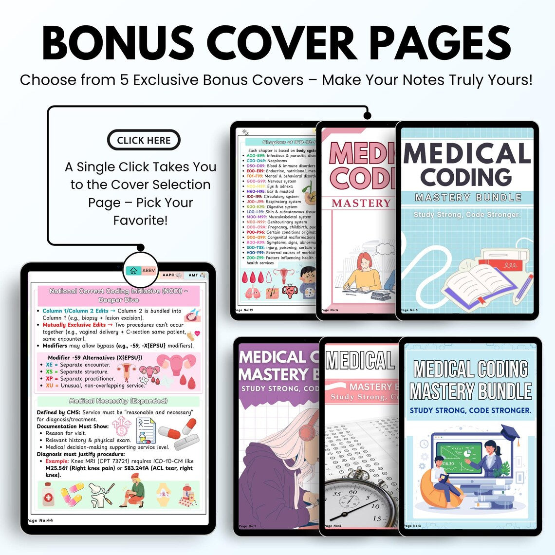 Medical Coding Study Guide Bundle, Nursing study notes, ICD-10 & CPT Reference Sheets, 80+ Pages, Anatomy Charts Printable, Digital Download