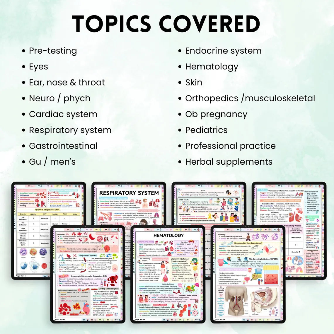 Family Nurse Practitioner Study Guide | Nursing Study Resource | 130+ Pages FNP Learning Notes | Printable NP Study Material