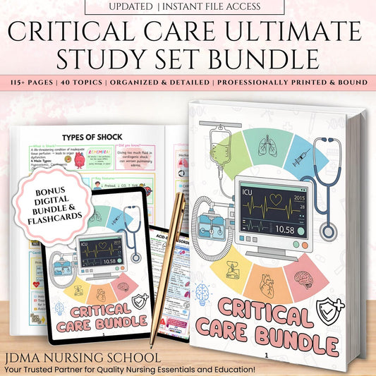 Critical Care Nursing Book – 115+ Pages (Physical Book)