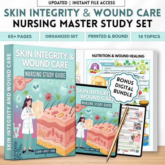 Wound Care Nursing Study Guide (Physical Book)