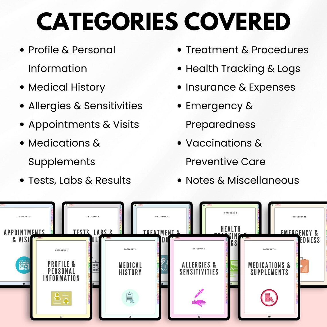 Medical Binder Printable | Family Health Planner | Medication Tracker | Doctor Visit Organizer | Health Records Binder