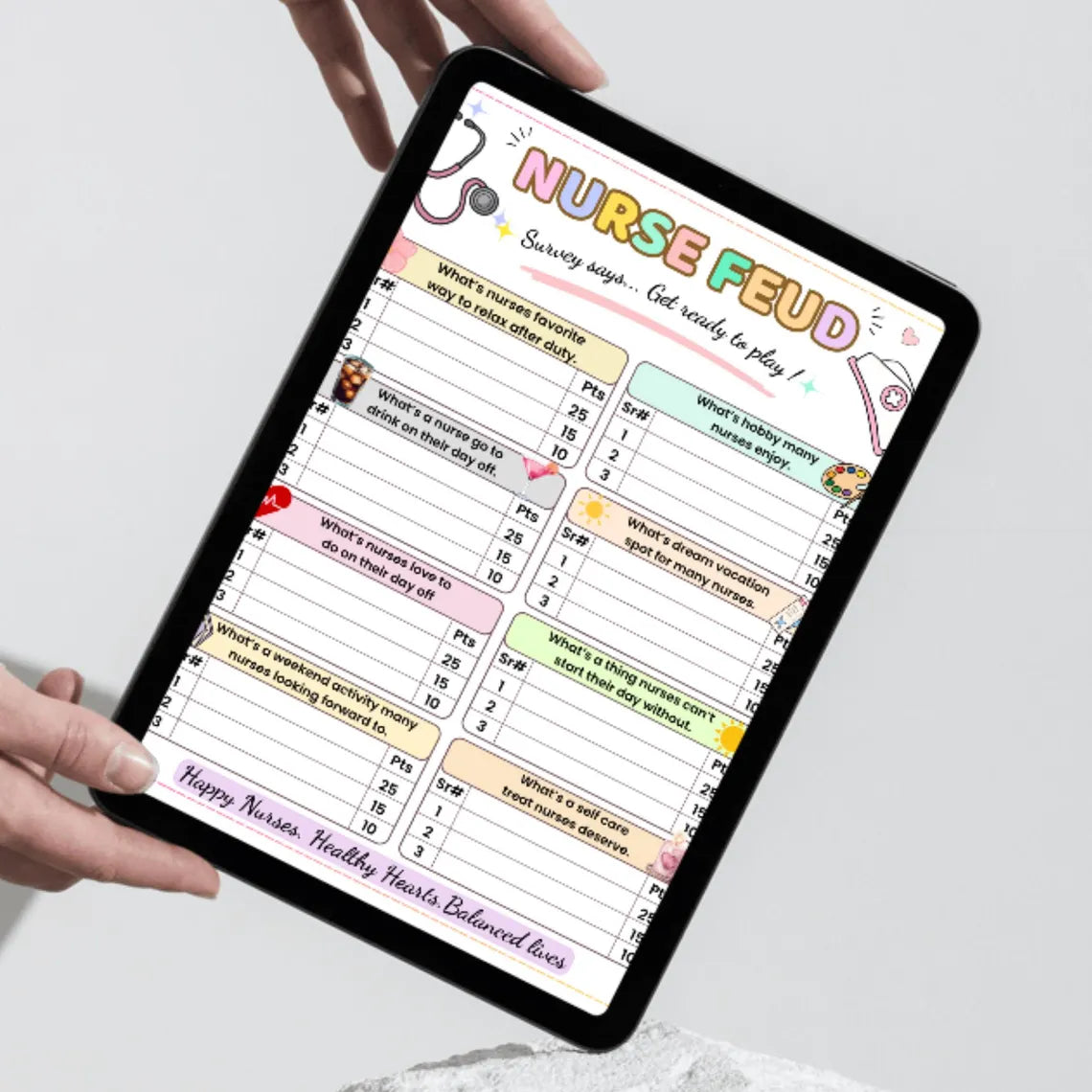 Nursing Feud Game Printable | Nursing School Game for Students | Nurse Appreciation Week Activity | Healthcare Staff | Digital Download