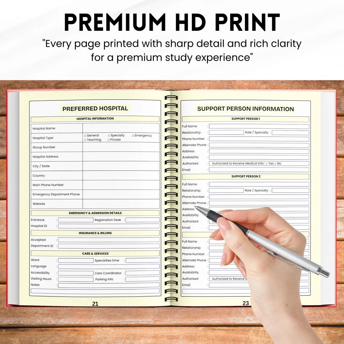 Ultimate Medical Binder Book | Medical Records Organizer | Family Health Planner | Emergency Information Binder | Medical History Tracker