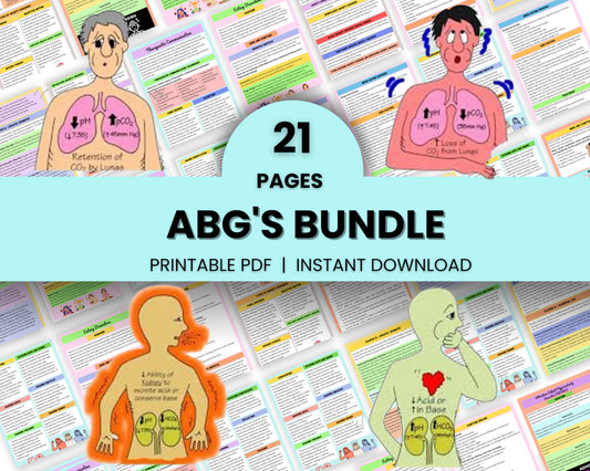ABGs Bundle 21 Pages – Nursing Study Guide (PDF)