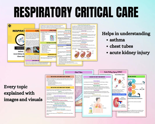 Critical Care Bundle 47 Pages | Study Guide Note | Critical Care Nurse | Printable PDF | Nursing School | Study Sheet | Digital Download PDF