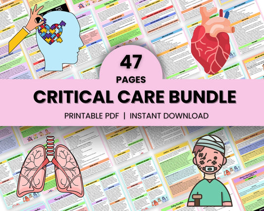 Critical Care Bundle 47 Pages – Study Guide Note (Printable PDF)