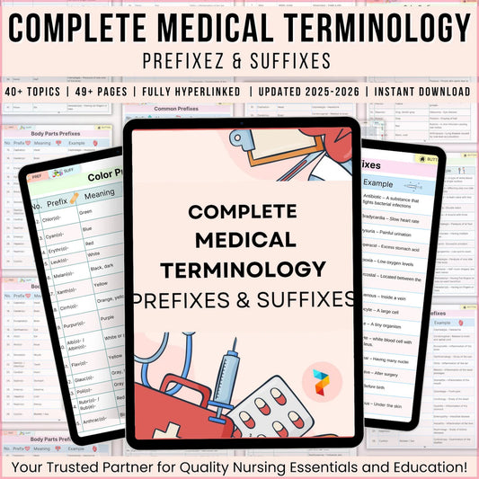 Medical Terminology Study Guide – Prefixes & Suffixes (PDF)