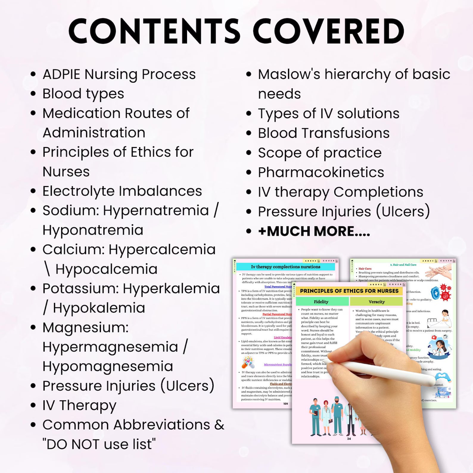 150+ Fundamental Essentials Nursing Bundle, Nursing Study Guide, Included Quiz Bonus Covers, Student Nurse Bundle, Nursing School Printables