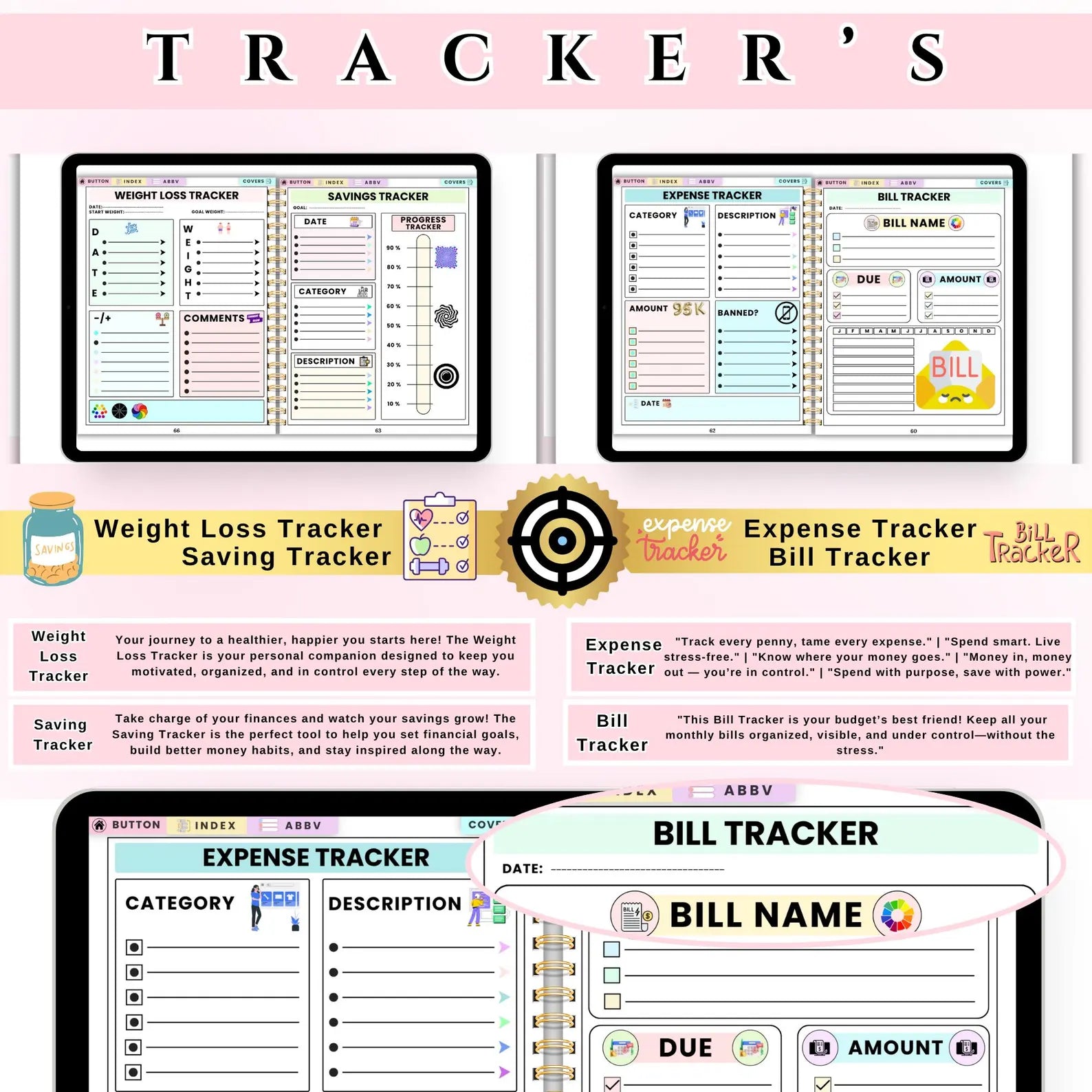 ADHD Brain Dump Planner, 91 Pages, Mind Dump For Focus, Medication Tracker, ADHD Mental Load Tracker, Digital Dump List