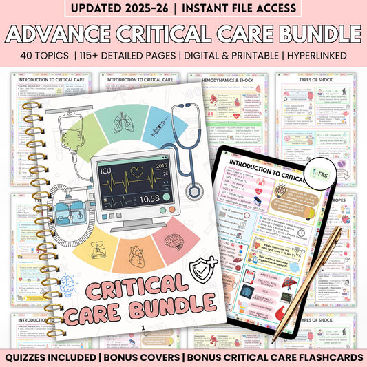 Critical Care Bundle – 40+ Topics (PDF)