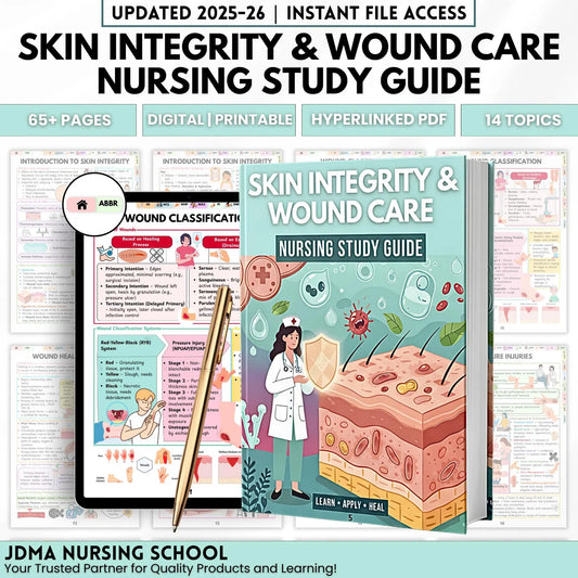 Skin Integrity & Wound Care Nursing Study Guide – 65+ Pages (PDF)