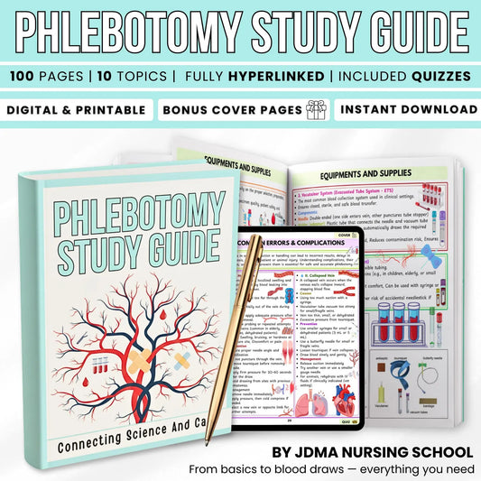 Phlebotomy Study Guide PDF – 100 Pages (Printable PDF)