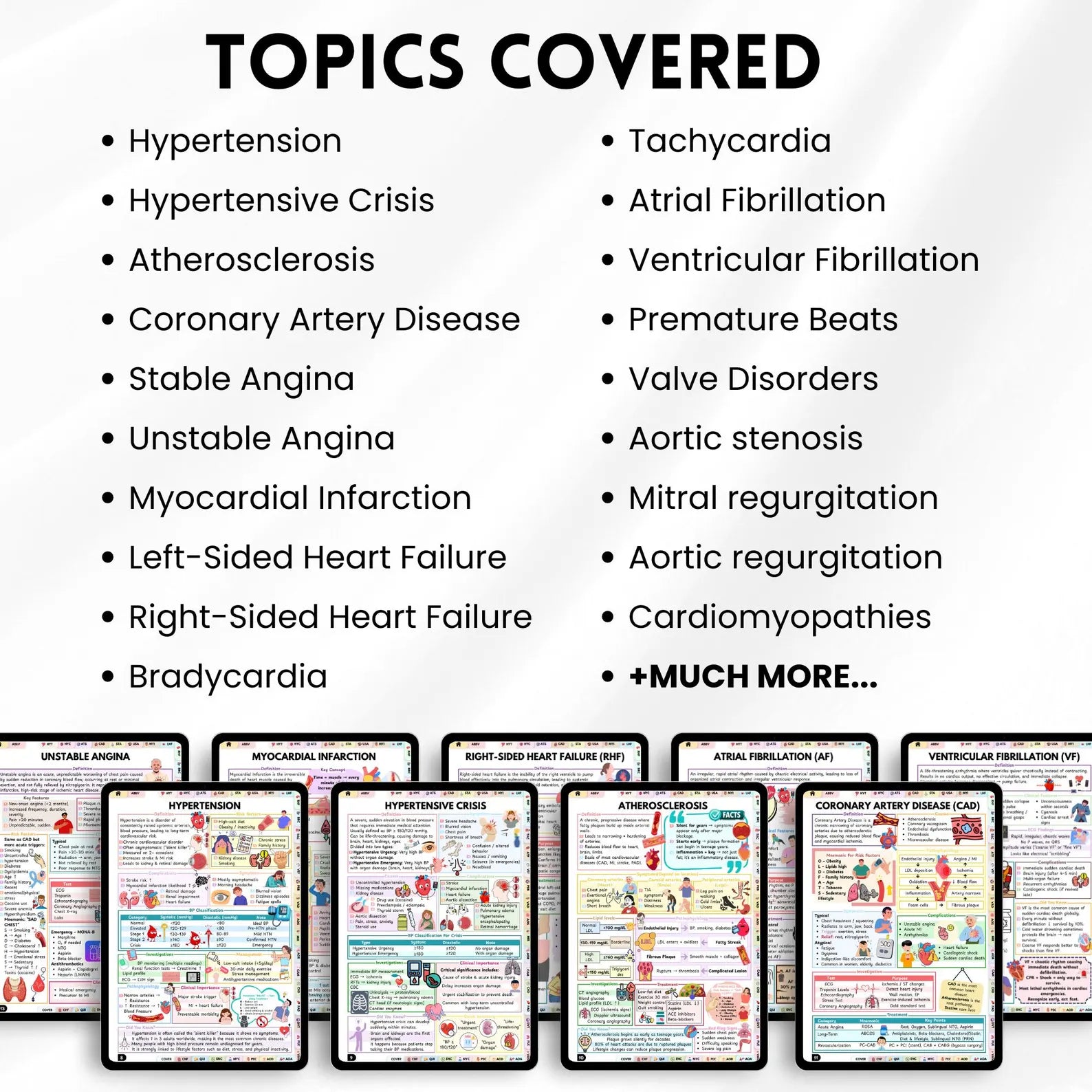 Cardiovascular Study Guide | Cardiac Nursing Notes | Heart Disease Review | Nursing Student Resource | 85+ Page Digital Download