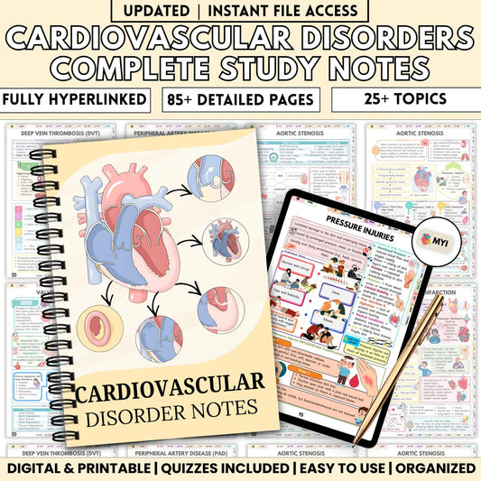 Cardiovascular Study Guide – 85+ Page (PDF)