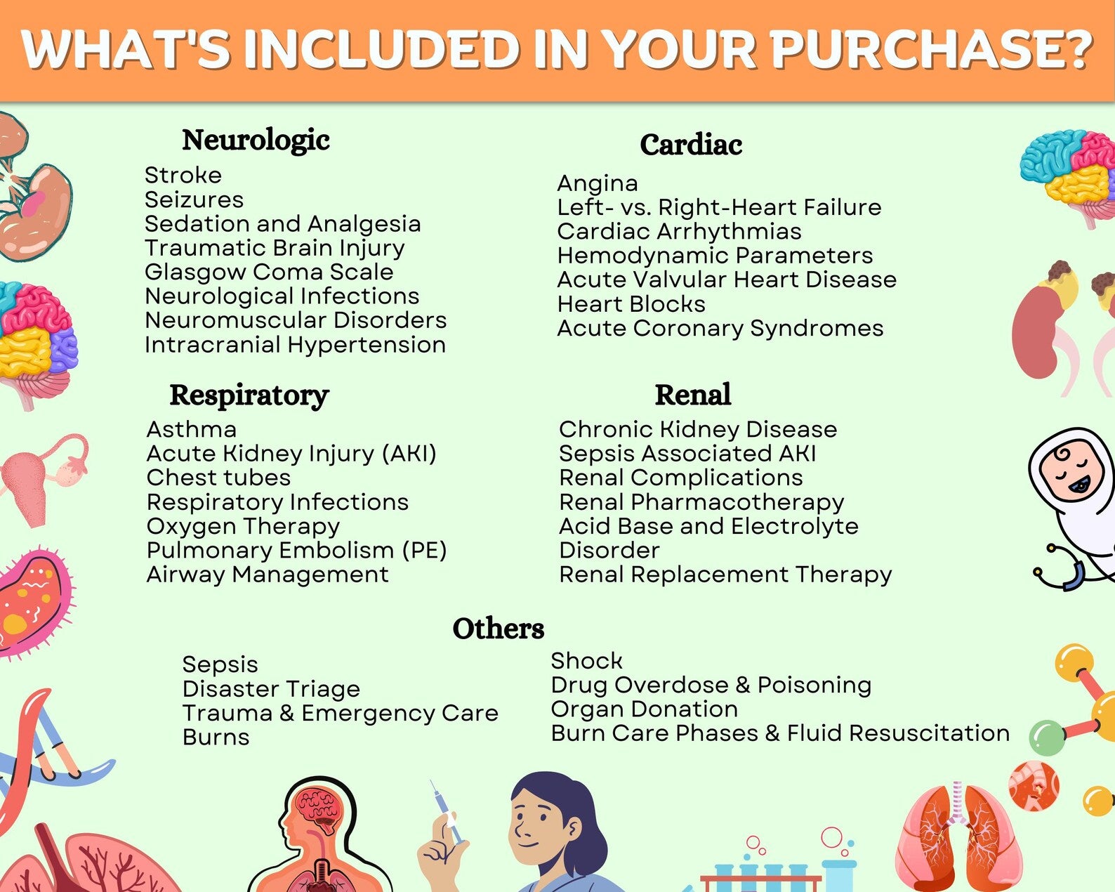 Critical Care Bundle flashcards or sticker & Fully Hyperlinked | Study Guide Note | Critical Care Nurse | Digital download | Nursing School