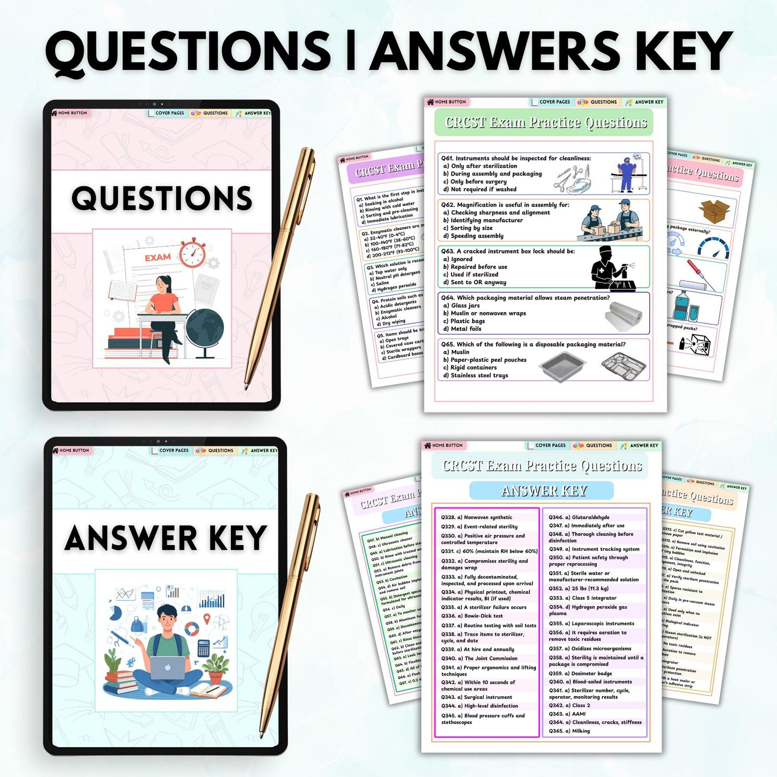 Sterile Processing Study Guide | CRCST Study Resource | 120+ Questions | Nursing Student Material | Instant Download