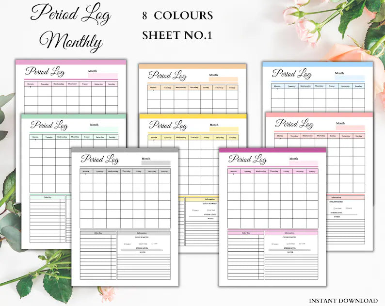Period Tracker | Printable Period | Period Cycle Tracker| Instant Download | Digital Period