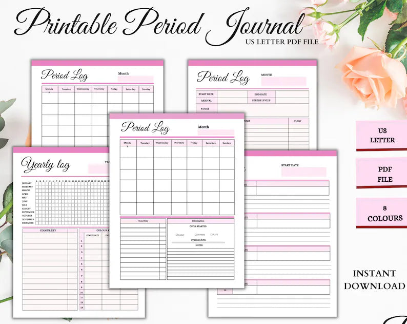 Period Tracker | Printable Period | Period Cycle Tracker| Instant Download | Digital Period