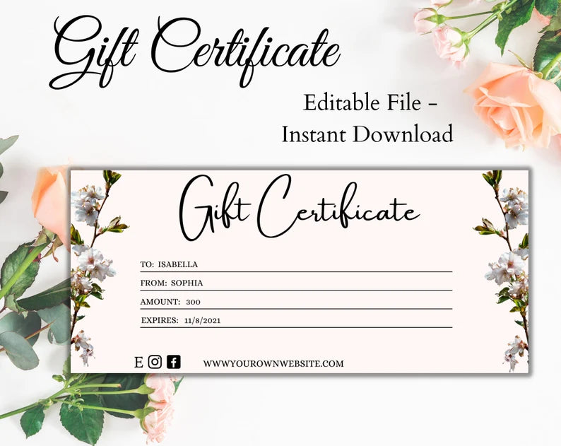 Gift Certificate | Voucher Template | Editable Coupon | Editable Voucher | Gift Voucher