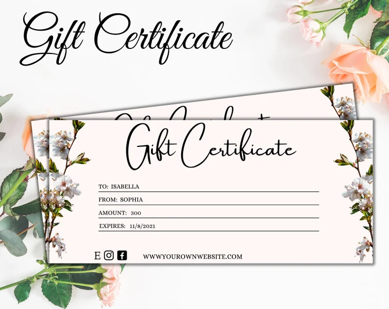 Gift Certificate | Voucher Template | Editable Coupon | Editable Voucher | Gift Voucher
