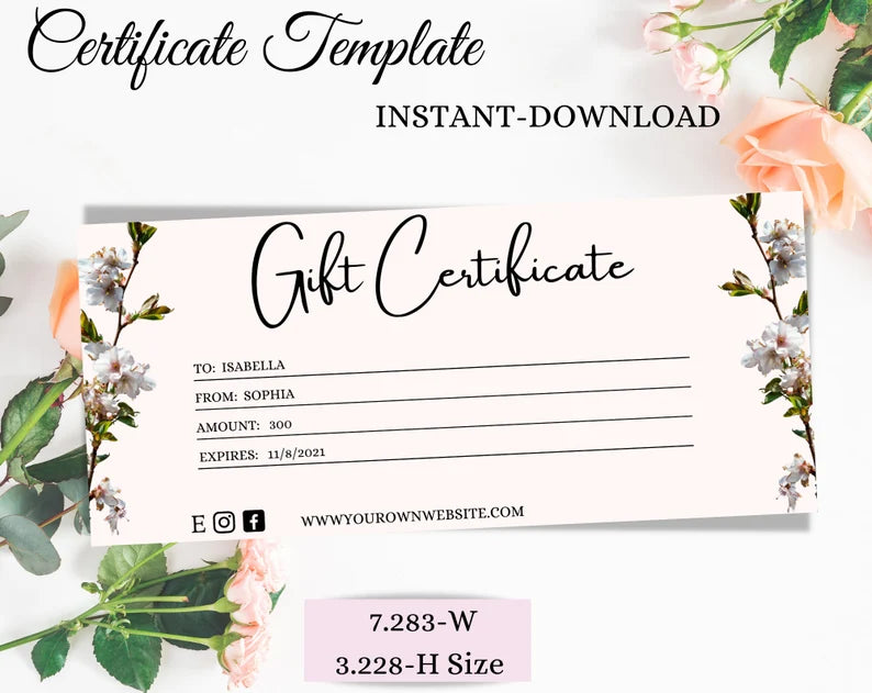 Gift Certificate | Voucher Template | Editable Coupon | Editable Voucher | Gift Voucher