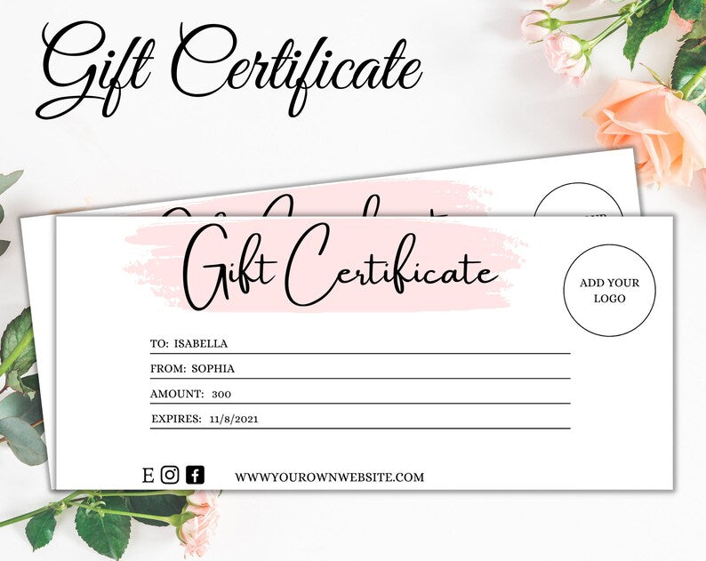 Gift Voucher Template | Editable Gift Coupon | Gift Certificate | Custom Gift Voucher | Instant Donwload