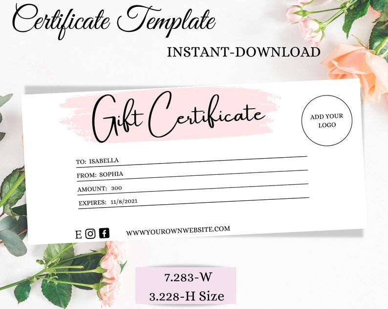 Gift Voucher Template | Editable Gift Coupon | Gift Certificate | Custom Gift Voucher | Instant Donwload