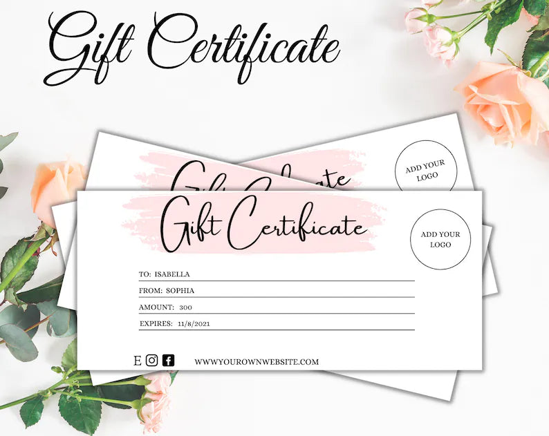 Gift Voucher Template | Editable Gift Coupon | Gift Certificate | Custom Gift Voucher | Instant Donwload