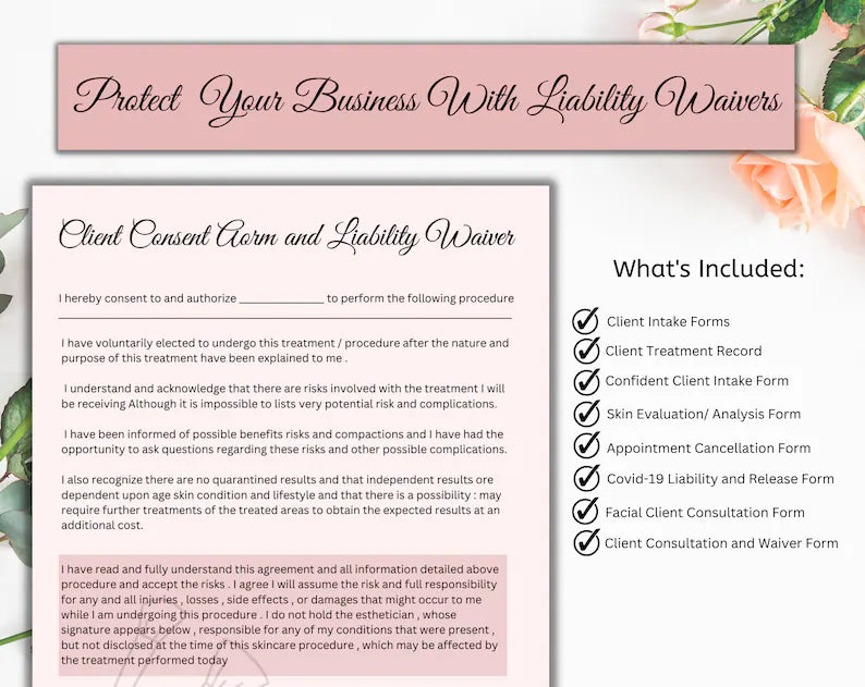 Esthetician Form | Consultation Form | Esthetician Busines Form | Printable Form | Instant Download | Skin Care Guide | Esthetician Template
