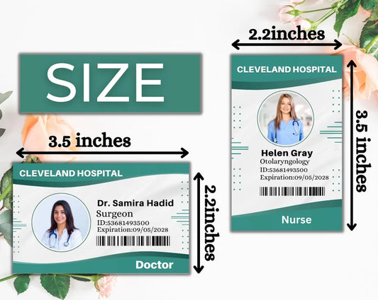Doctor ID Badge | Doctor Name Tags | Doctor Badge Reel | Nurse ID Badge | Editable Hospital Staff ID | Doctor Badge id | Instant Download
