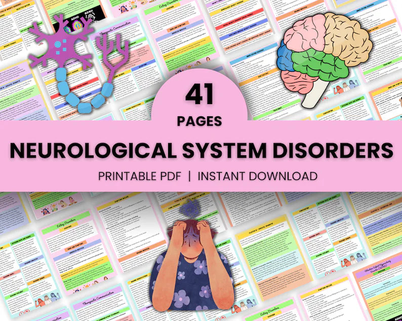 Neurological System | Neuro Bundle Notes | Med Surg Notes | Pritnable Notes 41 pages | Instant Download | Nursing Study Guide | Digital Note