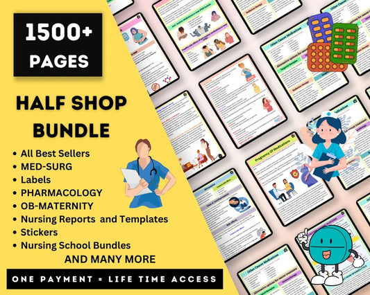 Nursing Mega Bundle – 1500+ Pages of Best-Selling Study Guides (Lifetime Access)