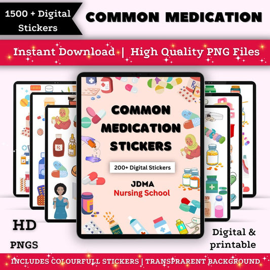 Common Medication Stickers – Nursing Med Admin Reference