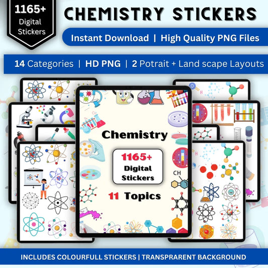 Chemistry Science Digital Stickers – Chemistry Stickers (Digital Stickers)