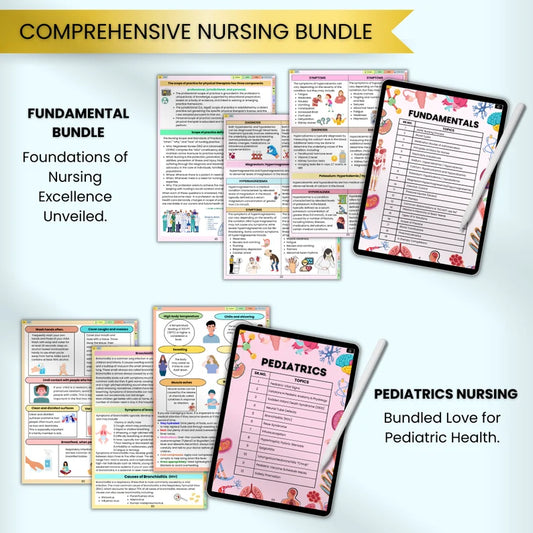 Nursing Mastery Bundle Fully Hyperlinked | Nursing School Book | Flashcards & Sticker | Update 25-26 Bundle | Study notes | Instant Download