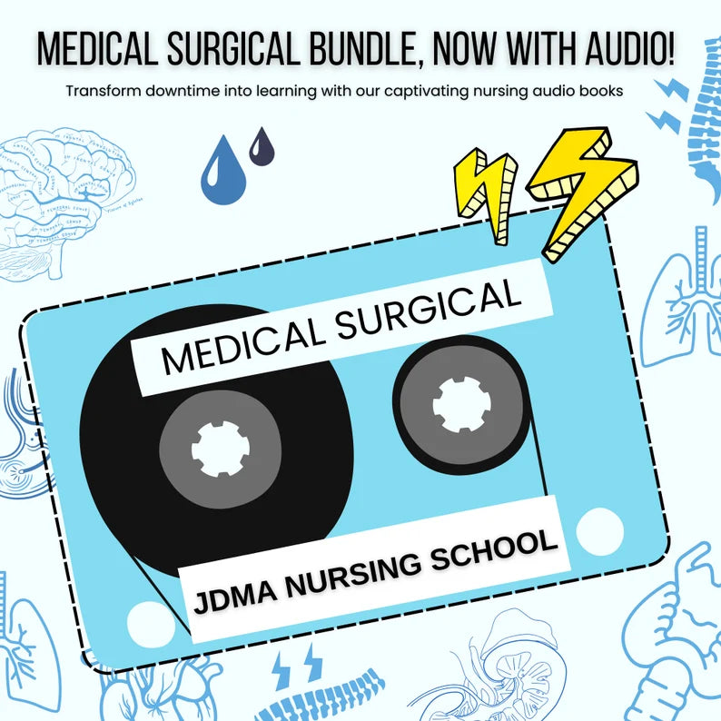 Medical Surgical Bundle Audio Book | Med Surg Notes | Nursing Study Guide | Med-Surg | Nursing School | Instant Download