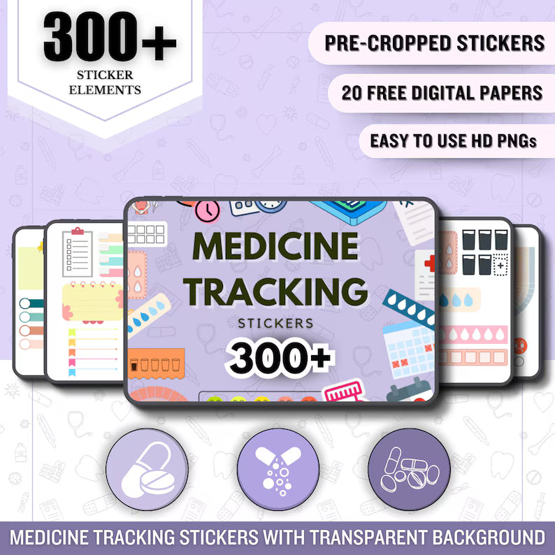 Medical Tracking Stickers – 300+ Health & Symptom Trackers